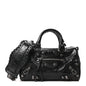Agneau Arena Mini Le Cagole Duffle Crossbody Bag Black