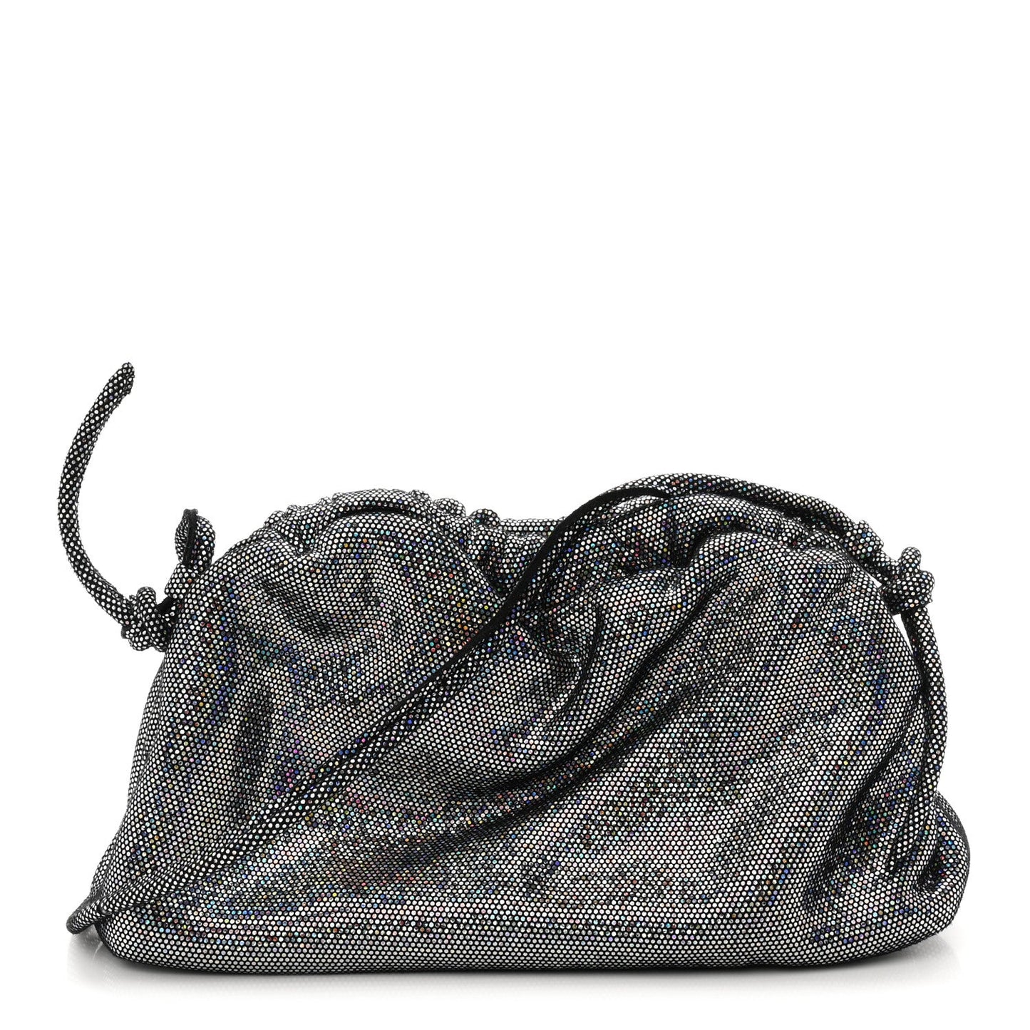 Glitter Calfskin Mini Cloud Clutch Multicolor