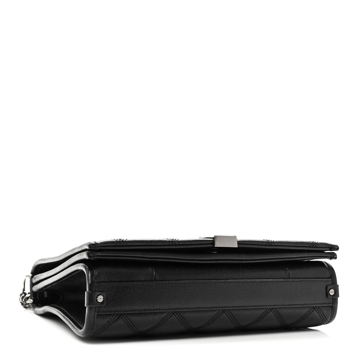 Lambskin Quilted Mini Becky Chain Bag Black