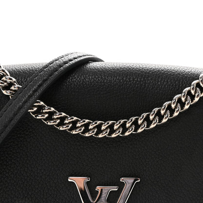 Soft Calfskin My Lockme Chain Bag BB Black