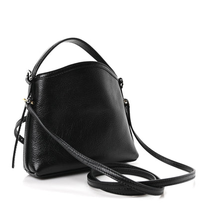 Tumbled Calfskin Nano Voyou Bag Black