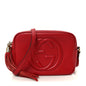 Pebbled Calfskin Small Soho Disco Bag Tabasco Red