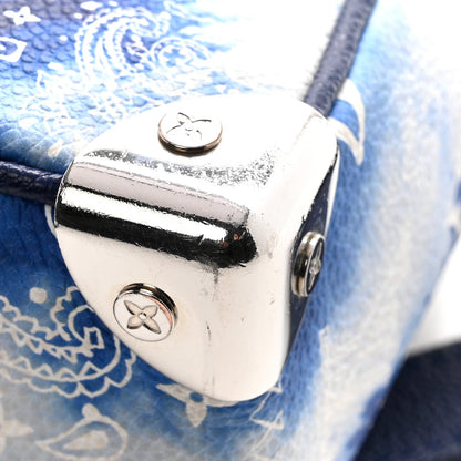 Cowhide Monogram Bandana Mini Soft Trunk Blue