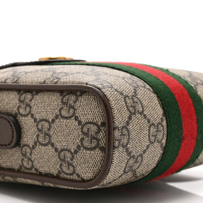 GG Supreme Monogram Web Mini Ophidia Messenger Brown