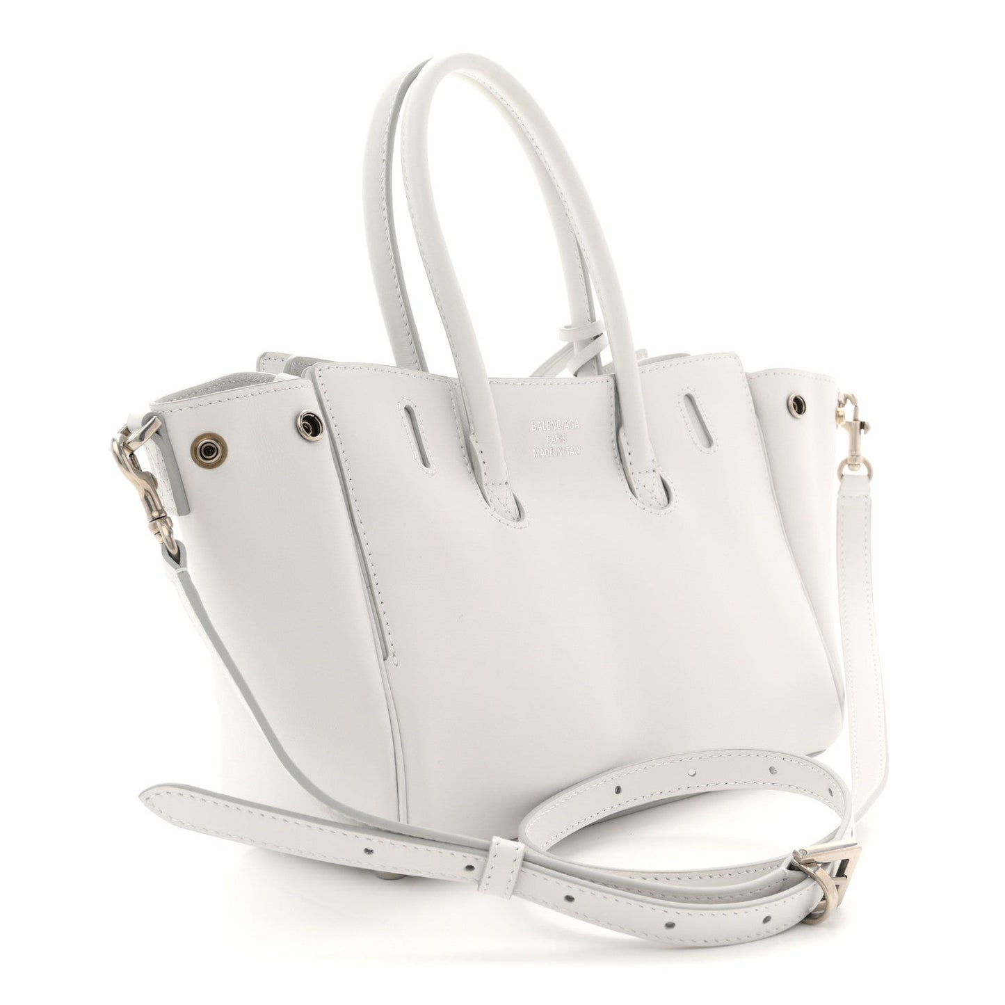 Smooth Calfskin Mini Bel Air Carry All Bag White