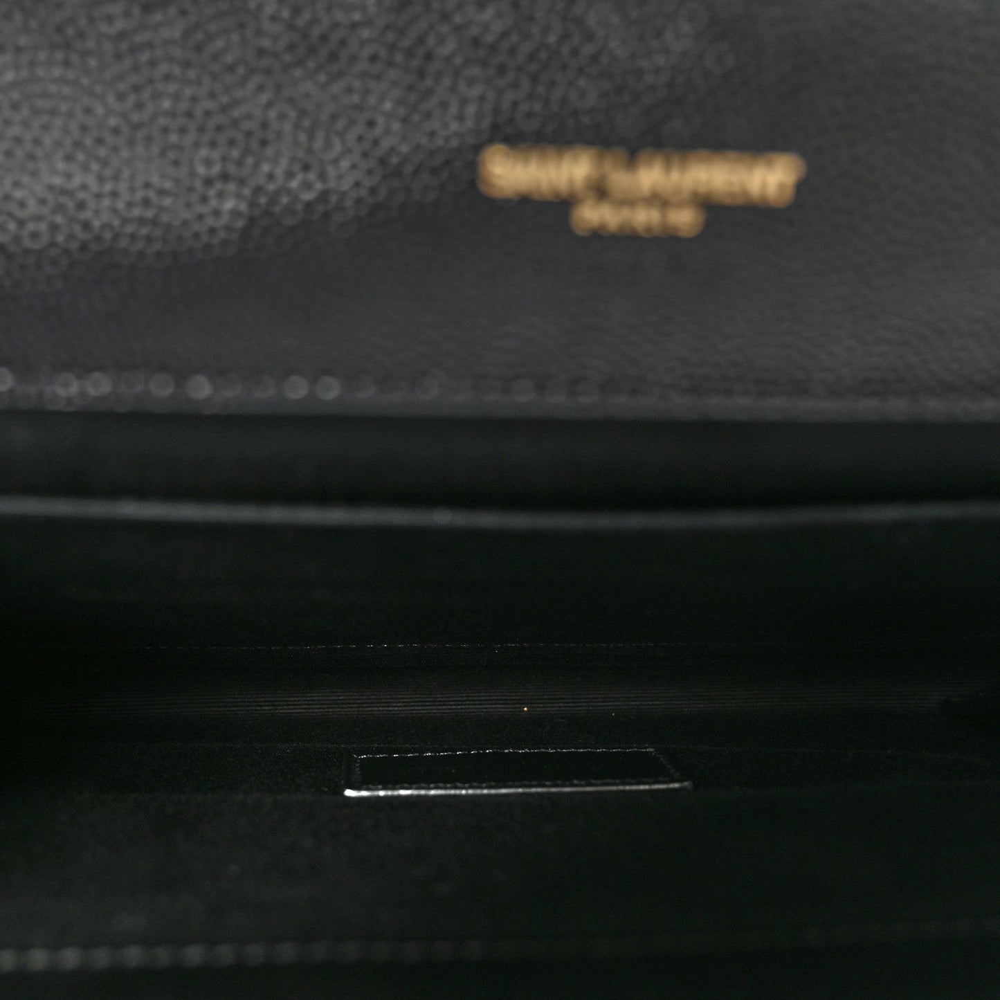 Grain De Poudre Matelasse Chevron Monogram Envelope Clutch Black