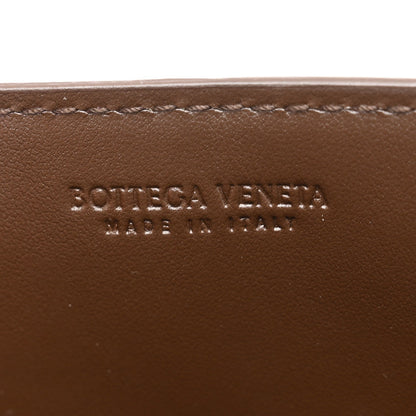 Lambskin Maxi Intrecciato Mini Cassette Crossbody Pouch Brown