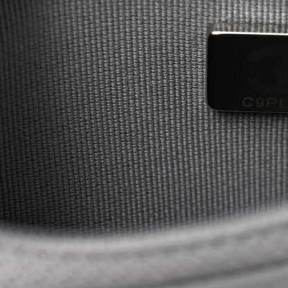 Caviar Quilted Boy Wallet On Chain WOC Grey