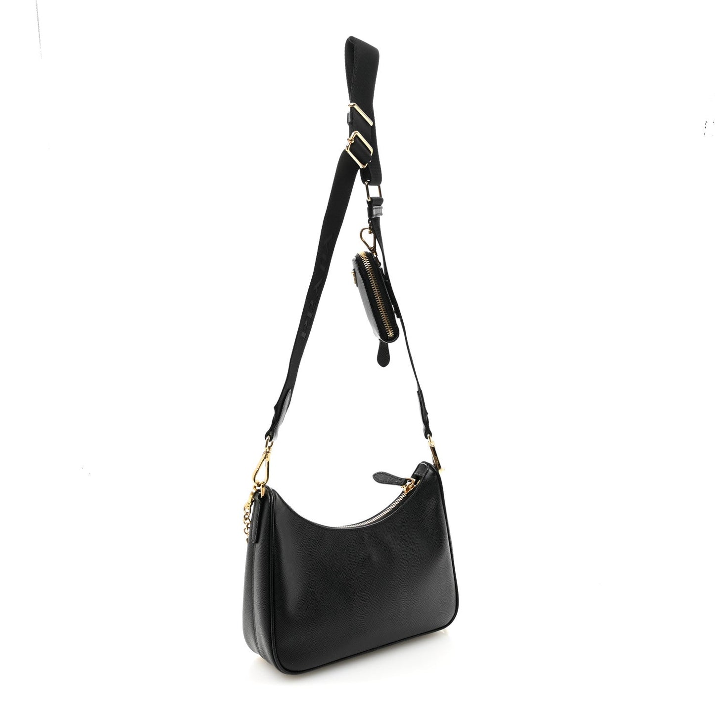 Saffiano Lux Re-Edition 2005 Shoulder Bag Black