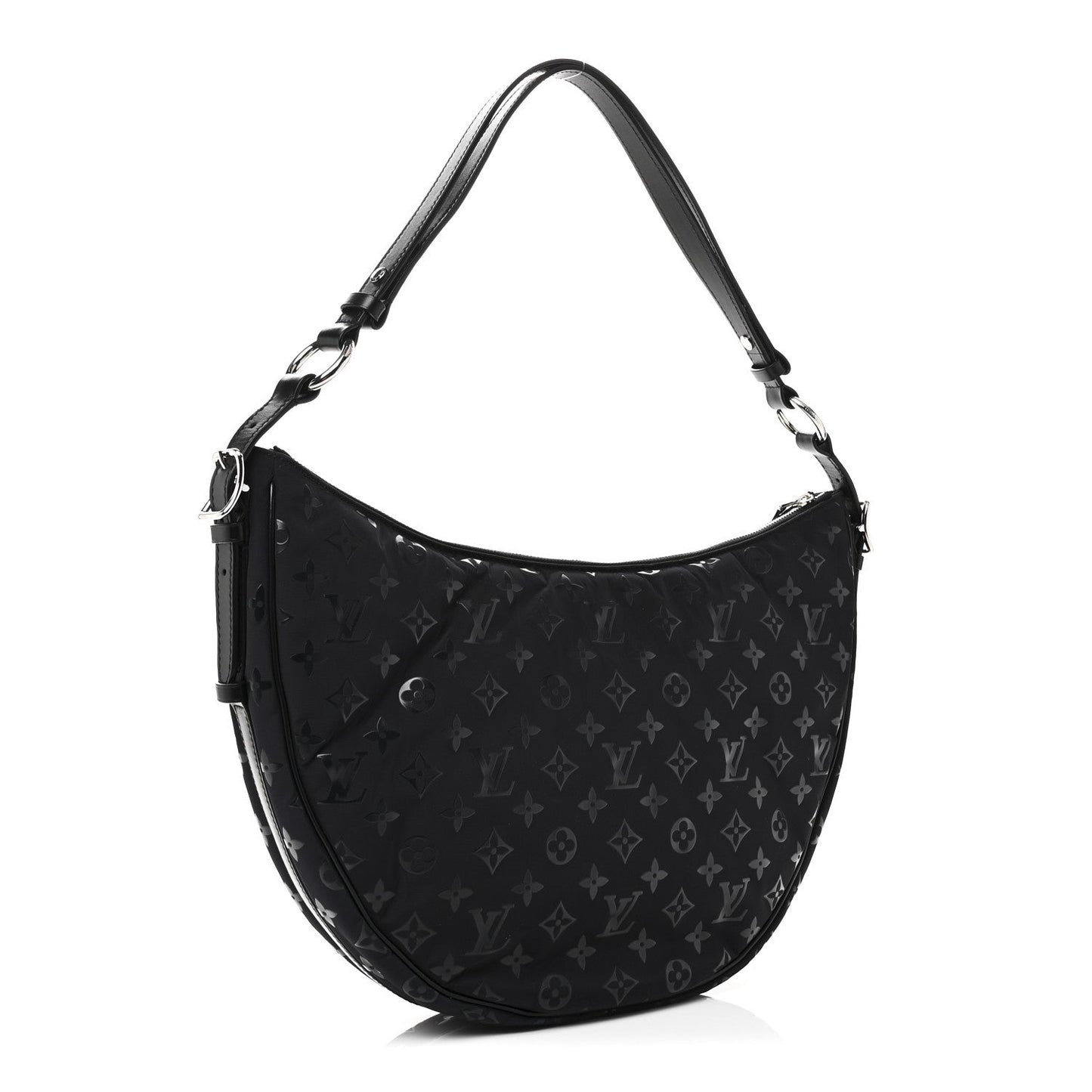 Nylon Monogram Loop Pocket Hobo Polar Night