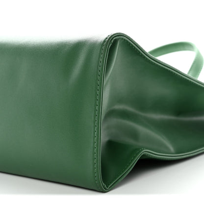 Vegan Leather Medium Shopping Bag Greenscreen