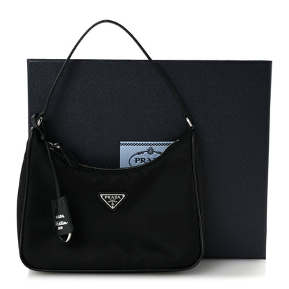 Tessuto Nylon Saffiano Mini Re-Edition 2005 Bag Black