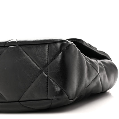 Lambskin Quilted Large Chanel 19 Flap Black