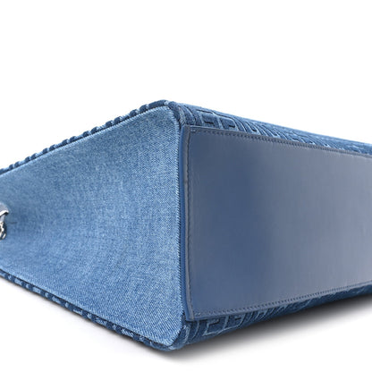 Denim 4G Medium Chain Tote Blue