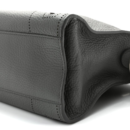 Veau Grana Perforated Blackout Hardware S City Gris Acier