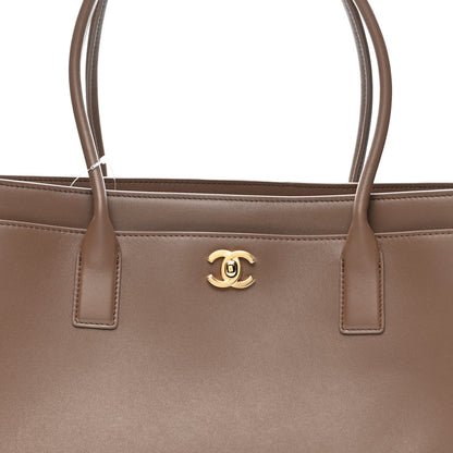 Calfskin Archetype Small Shopping Tote Light Brown