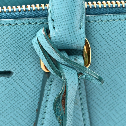 Saffiano Small Galleria Double Zip Tote Turchese