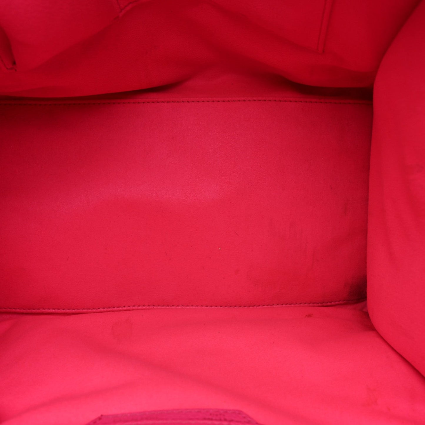 Drummed Calfskin Mini Luggage Fluo Pink