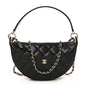 Caviar Quilted Clutch With Chain Black