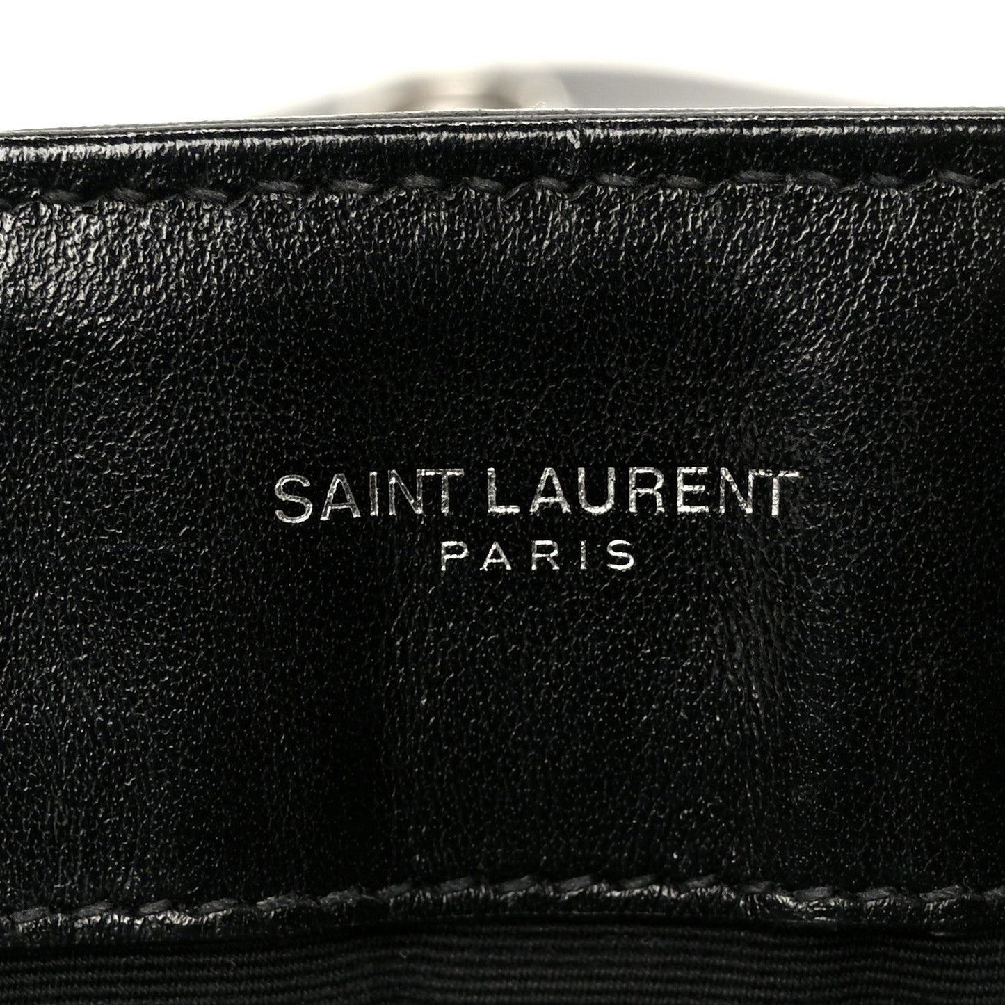 Calfskin Y Quilted Monogram Medium Loulou Chain Satchel Black