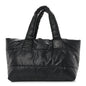 Lambskin Quilted Large Coco Cocoon Reversible Tote Black