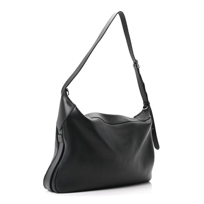 Supple Calfskin Large Romy Shoulder Bag Black