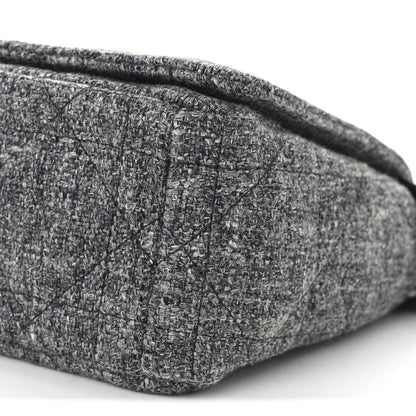 Tweed Macrocannage Medium Caro Bag Black