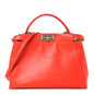 Vitello Morgan Snakeskin Crocodile Monster Eyes Medium Peekaboo Iconic Satchel Papavero Multicolor