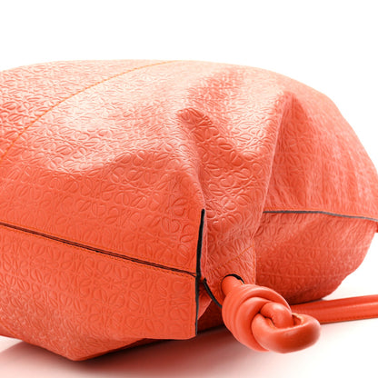 Calfskin Embossed Anagram Yago Knot Bag Orange