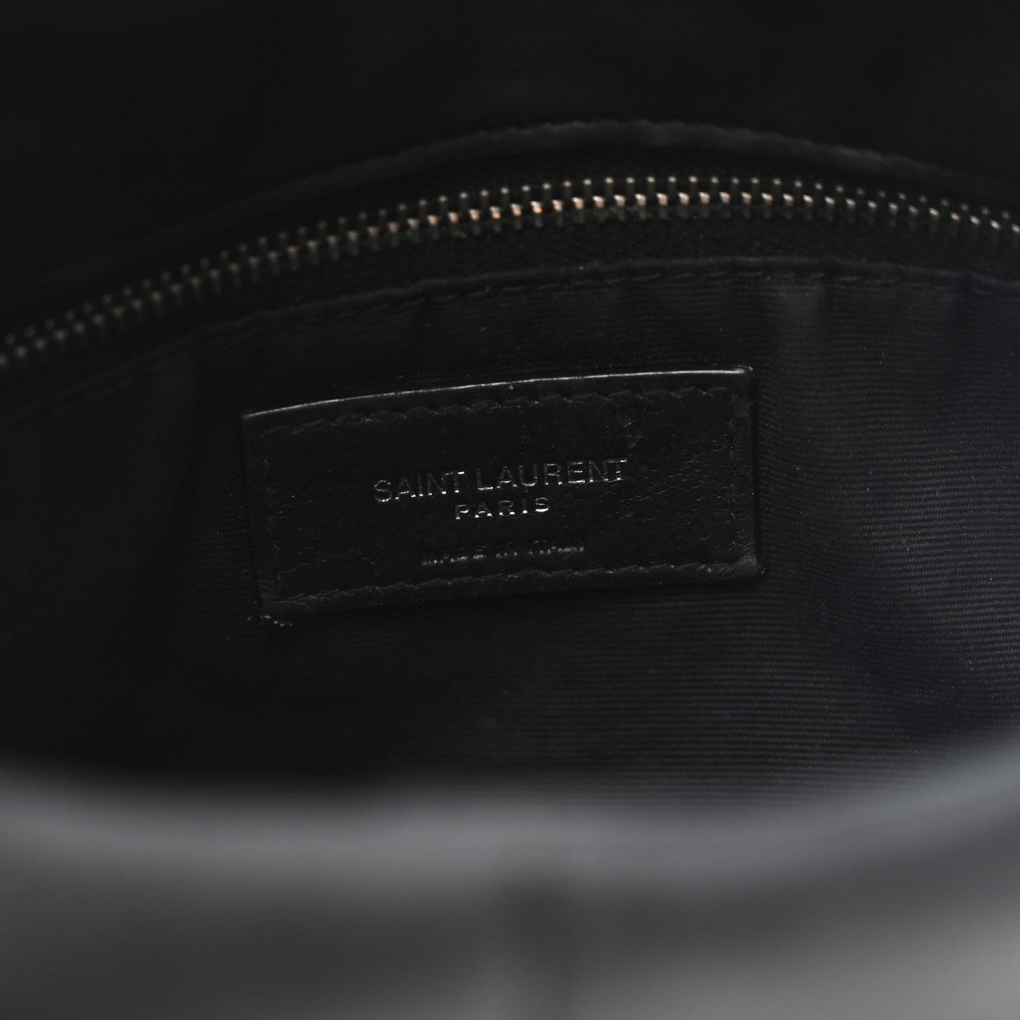 Lambskin Quilted Small Loulou Puffer Monogram Chain Satchel Black