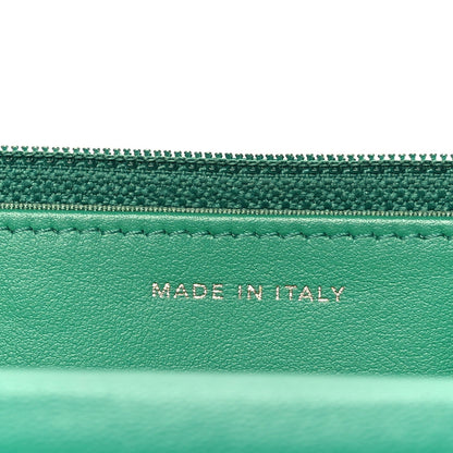 Lambskin Quilted Chanel 19 Wallet On Chain WOC Green