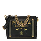Tessuto Bandoliera Logo Shoulder Bag Gold Black