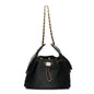 Washed Denim Quilted Small Chanel 25 Handbag Black