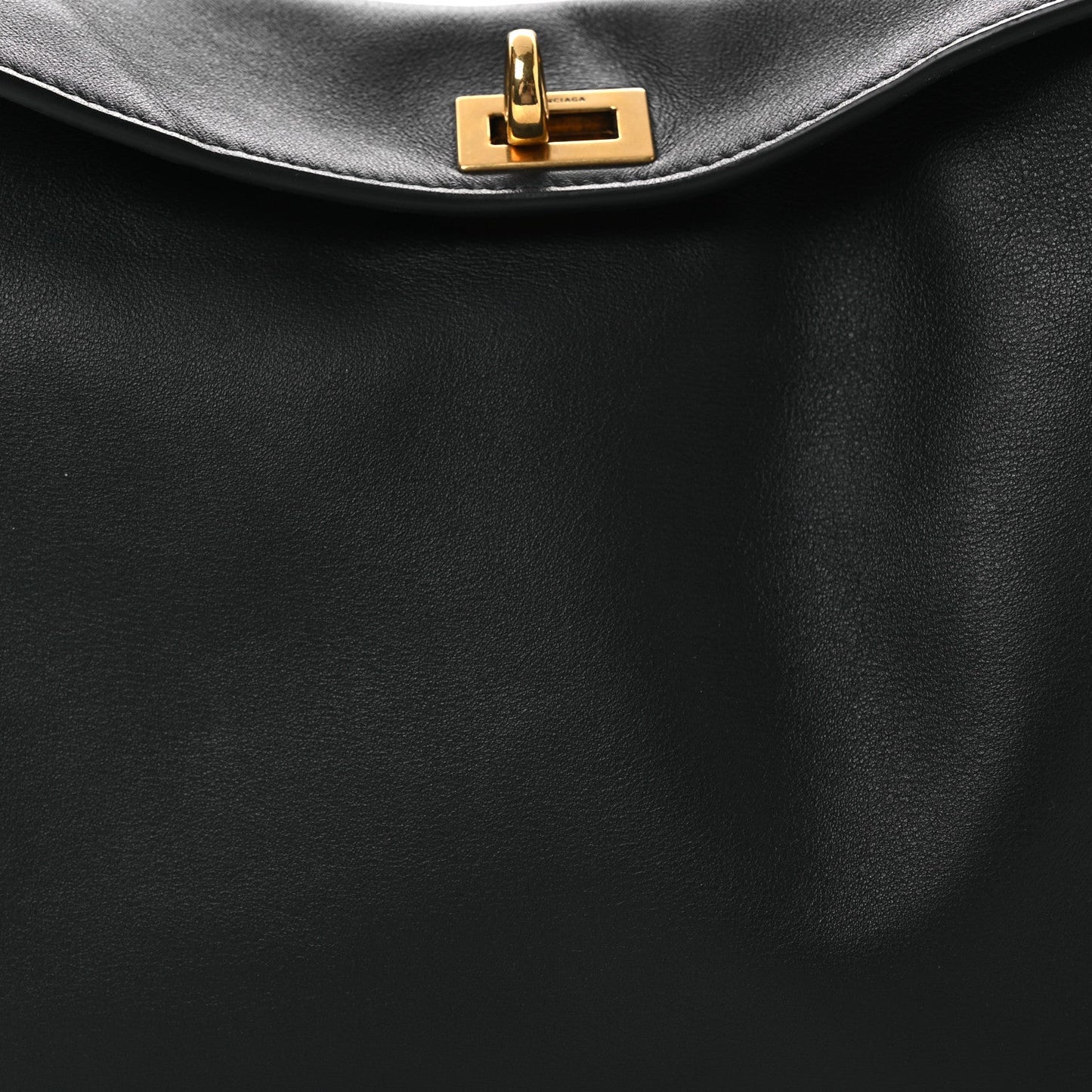 Natural Smooth Calfskin Mini Rodeo Top Handle Handbag Black