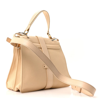 Shiny Grained Calfskin Medium Aby Day Shoulder Bag Blondie Beige