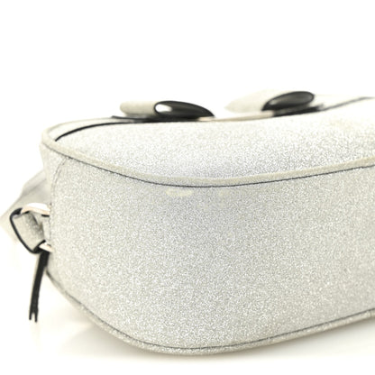 Rainbow Glitter Vara Bow Camera Bag Silver