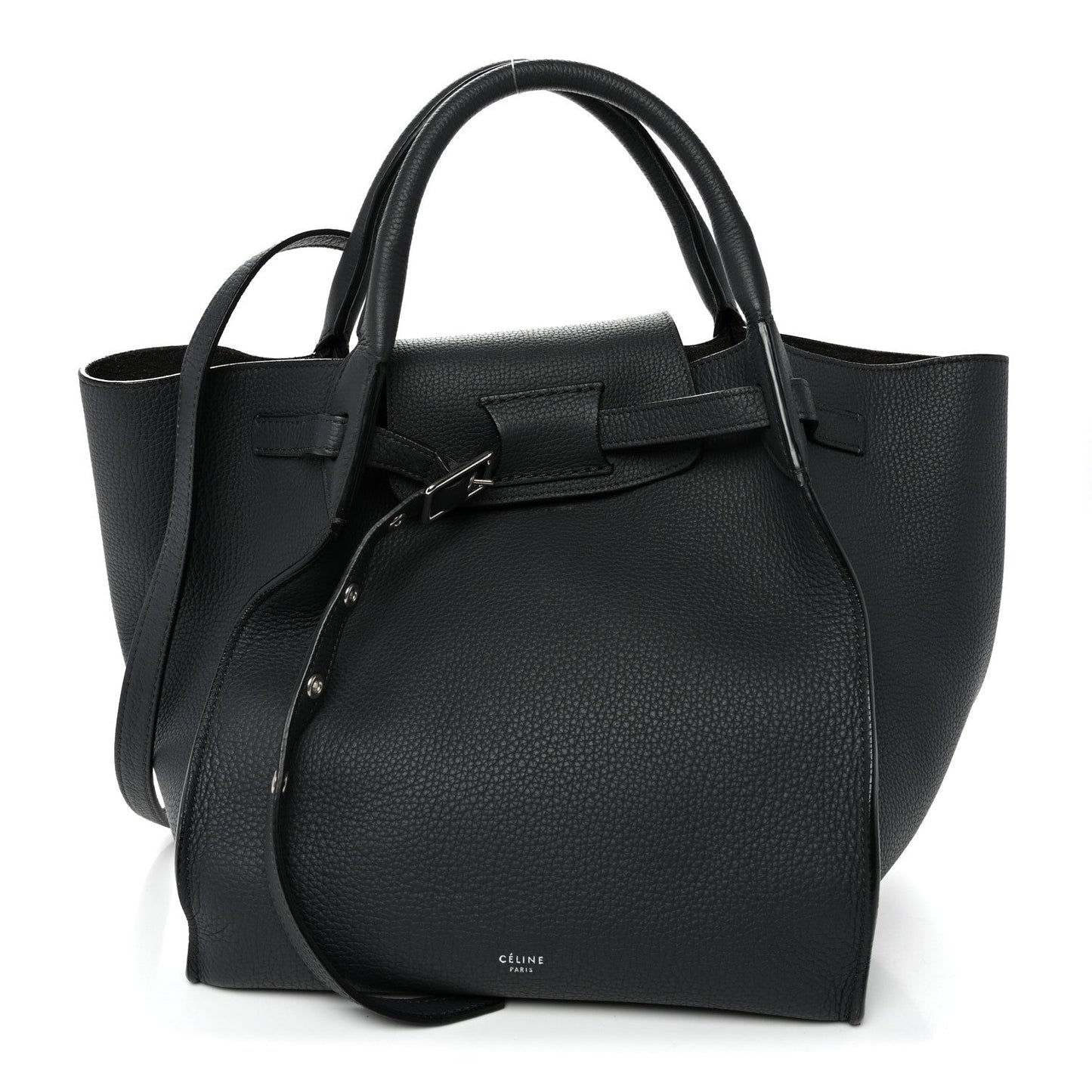 Supple Grained Calfskin Small Big Bag Anthractie