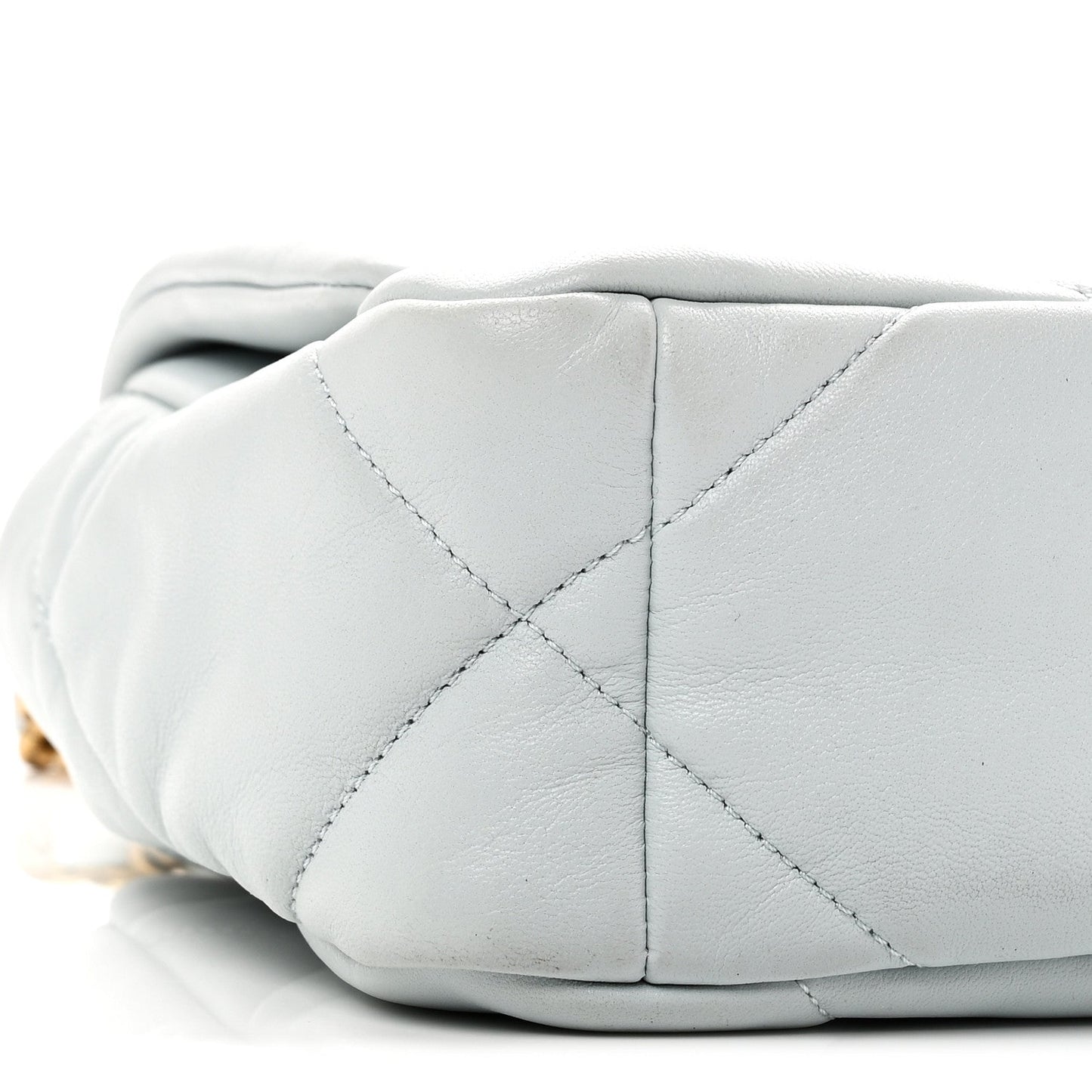 Lambskin Quilted Medium Chanel 19 Flap Light Blue