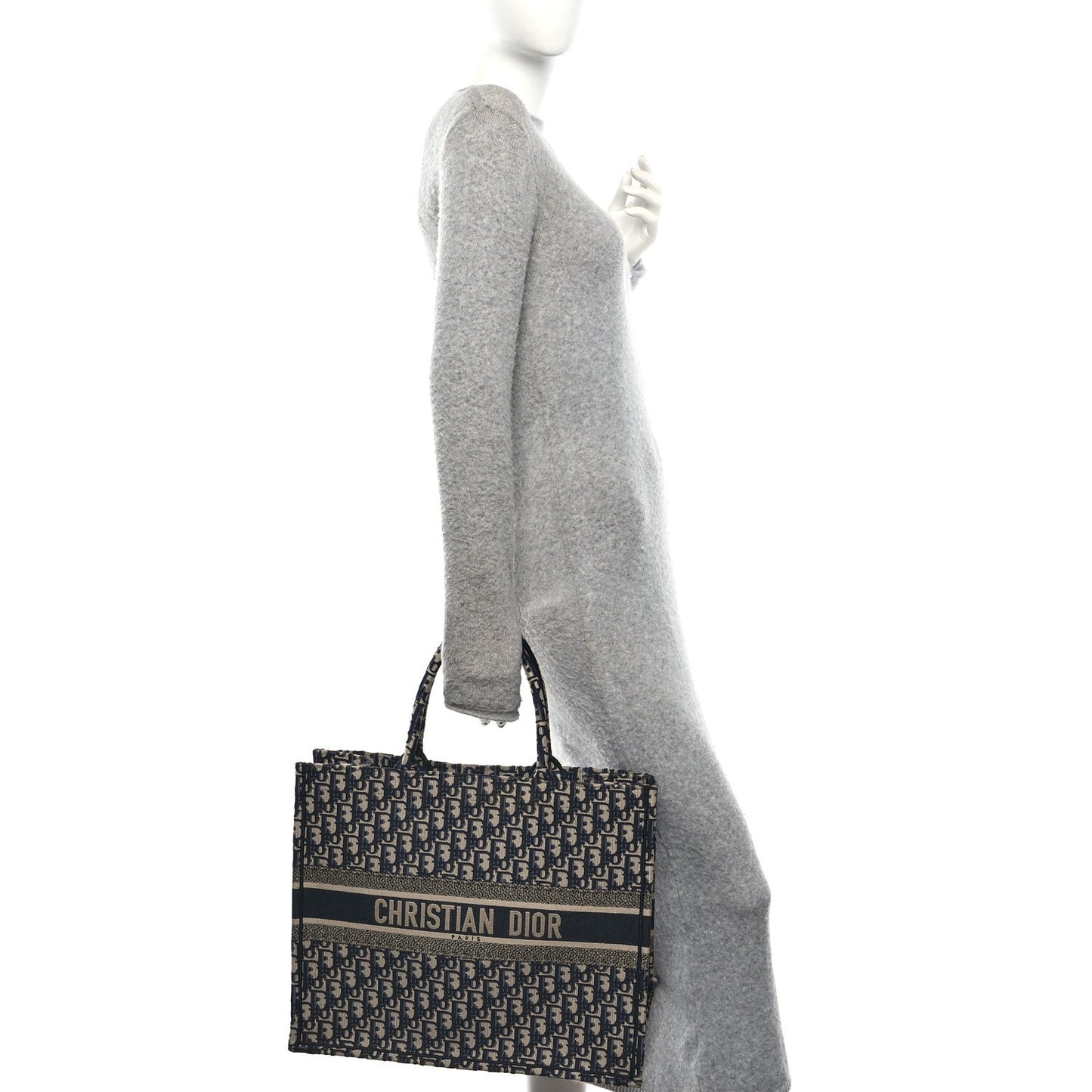 Oblique Large Book Tote Blue Multicolor