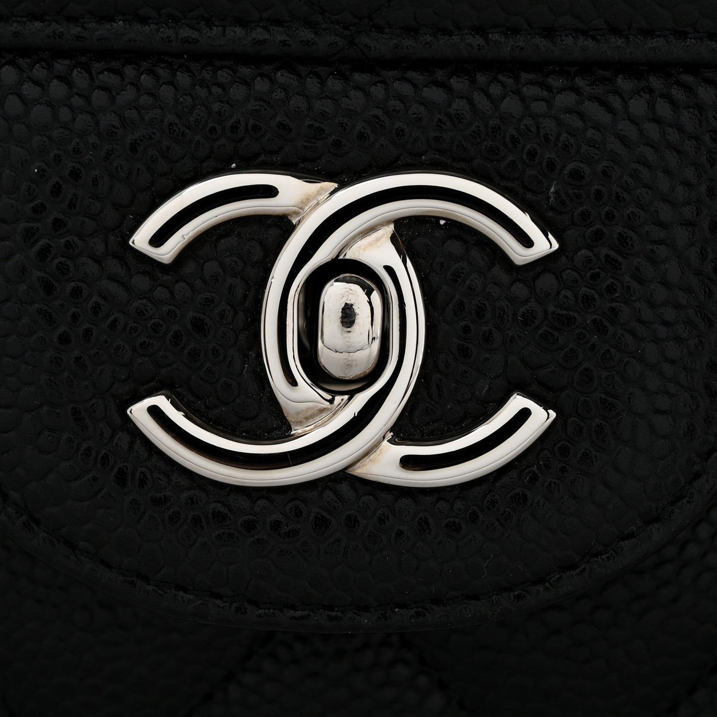 Caviar Quilted Jumbo Single Flap Black