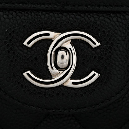 Caviar Quilted Jumbo Single Flap Black