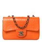 Alligator Mini Rectangular Flap Orange