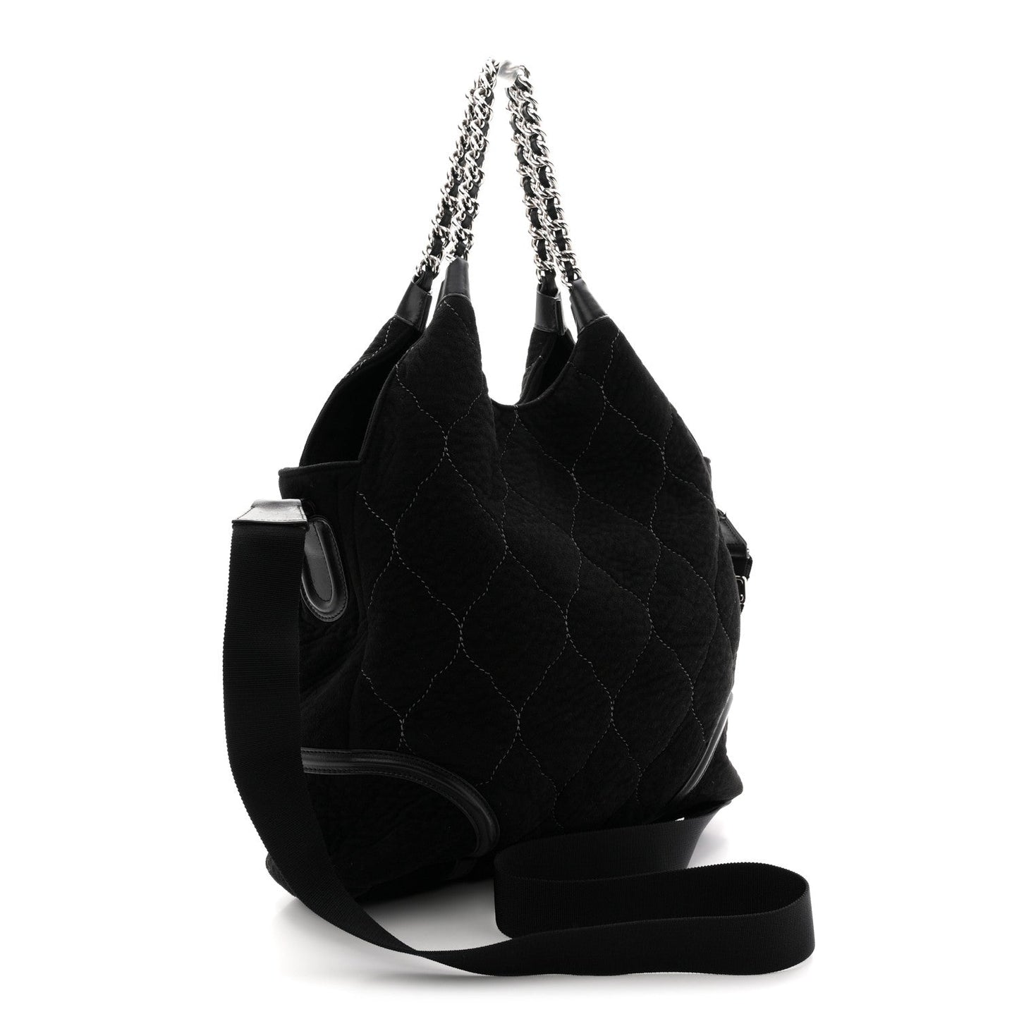 Microsuede Quilted Rodeo Drive Hobo Black