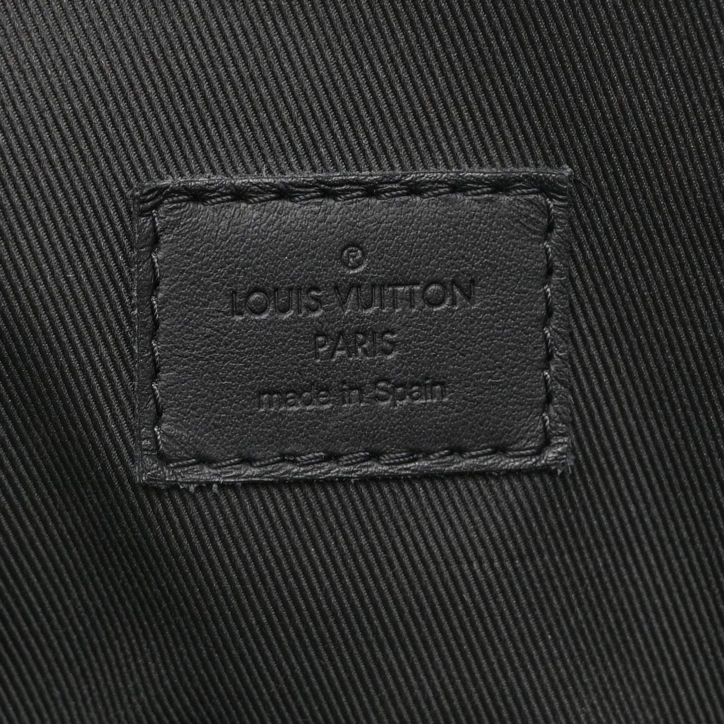 Grained Calfskin LV Aerogram Tote Black