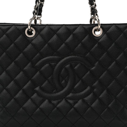 Caviar Quilted XL Grand Shopping Tote GST Black