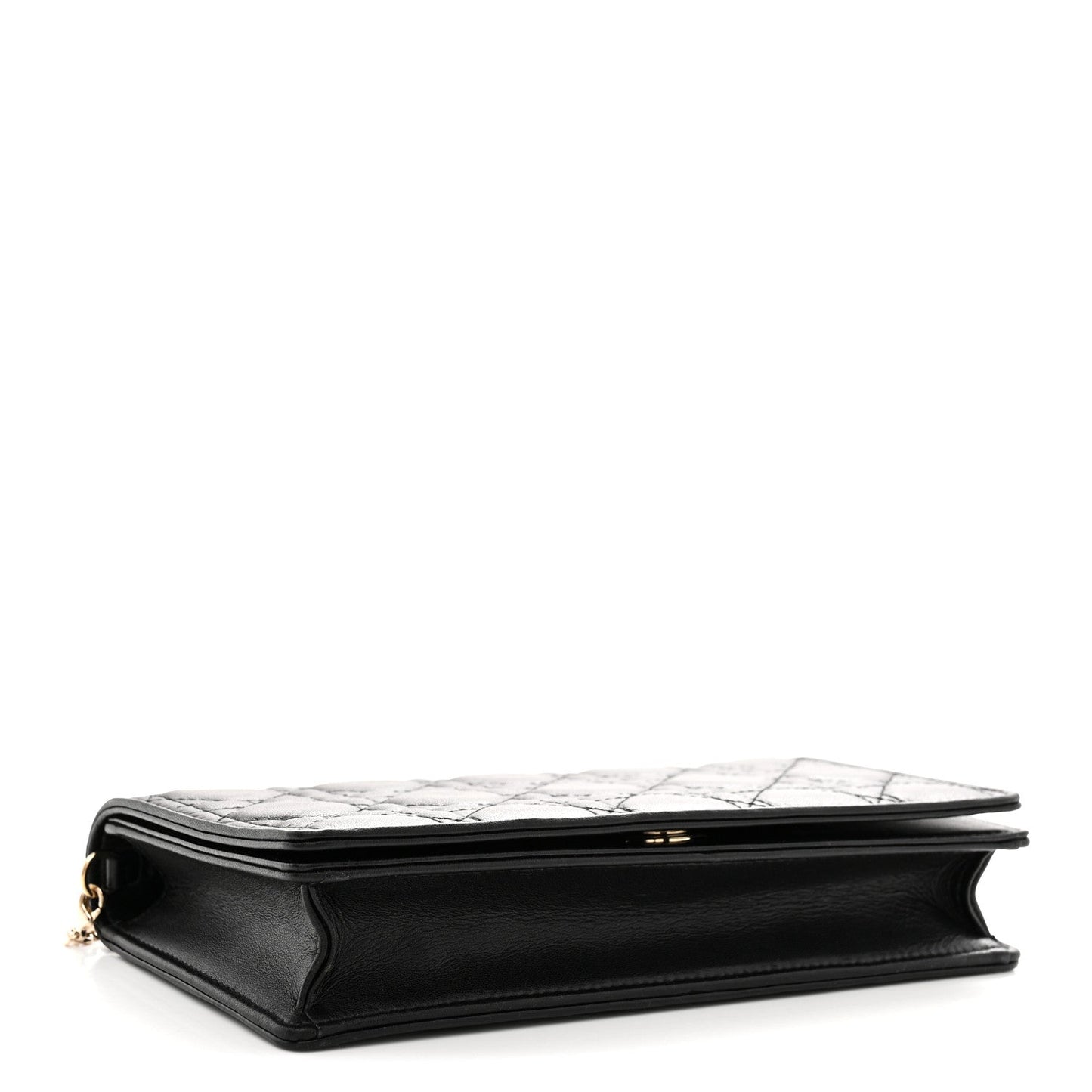 Lambskin Cannage Lady Dior Pouch Black