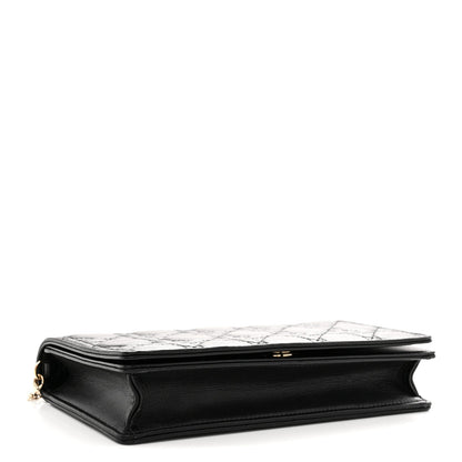 Lambskin Cannage Lady Dior Pouch Black