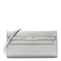 Metallic Chevre Chamkilight Kelly Wallet To Go Argent