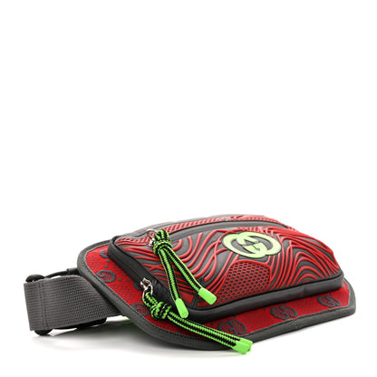 Jersey GG Monogram All Over Sporty Belt Bag Green Grey Multicolor
