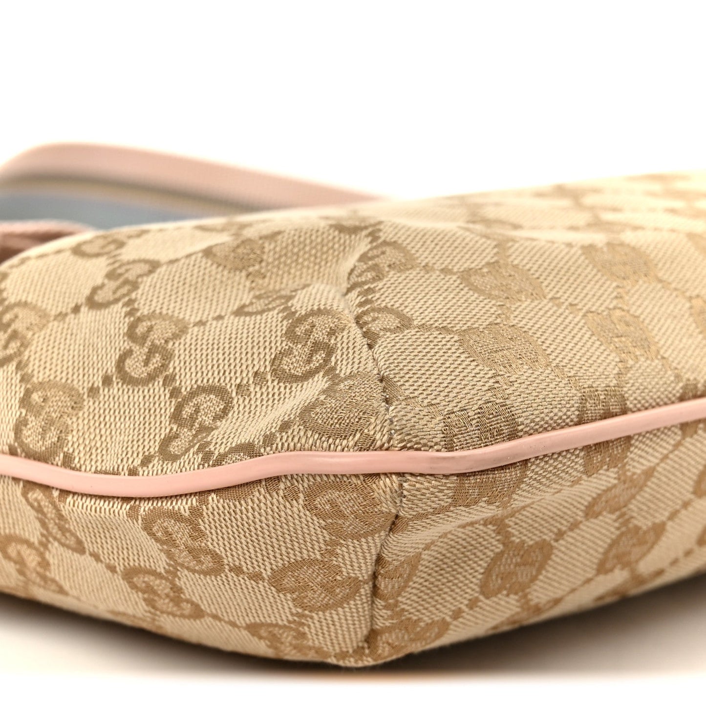 Monogram Web Small Flat Messenger Crossbody Pink Blue